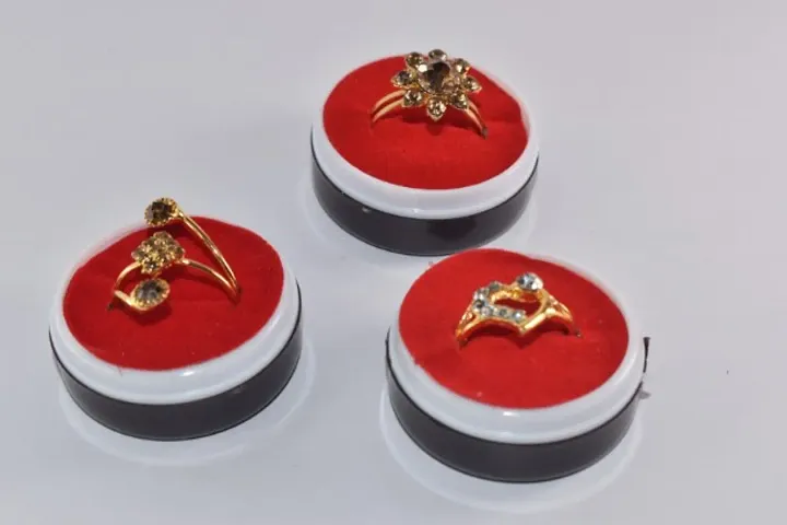 Combo of 3 Adjustable Rings - for party wear, etheric wear, function wear