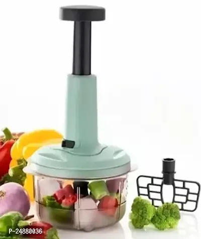 Vegetable Push Chopper and Buttermilk Blender Hand Push Chopper-thumb0