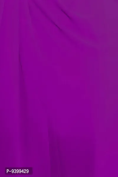 FANCY NINE light_purple Georgette Casual Wear Dyed Saree With Unstiched Blouse-thumb5