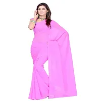 Trendy  Plain Georgette Saree With Blouse Piece-thumb1