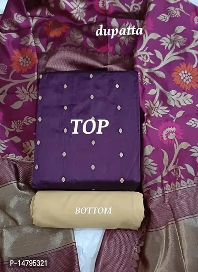 Stylish Banarasi Silk Suit Material For Women-thumb0