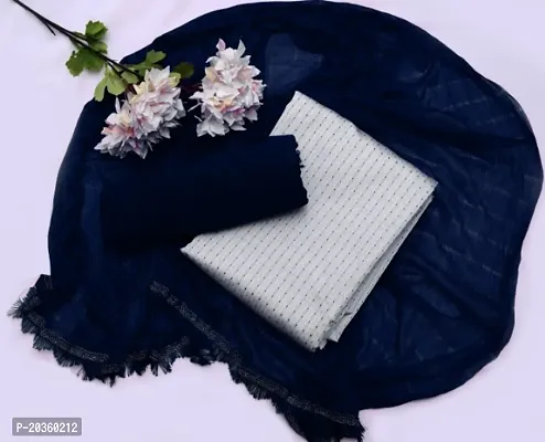 Trendy Cotton Silk dress material for women.