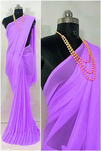 Attractive Georgette Saree with Blouse piece 