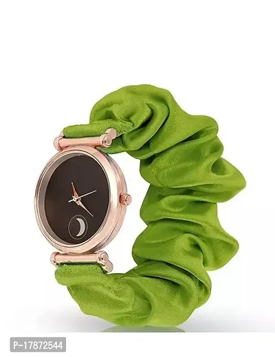 Stylish Green Fabric  Analog Watch For Women