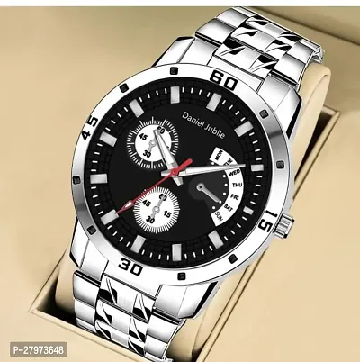 Classy Men Sliver Stainless Steel Analog Watch