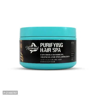 Mermaid Purifying Hair Spa |Hair Mask with Keratin Complex  Xylitol Controls Dandruff Oiliness and Inflammation|Suitable for Dry, Oily and Damaged Hair | For Women  Men 200 g.