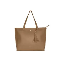 Stylish Brown Artificial Leather Solid Handbags For Women-thumb4