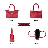 Stylish Red Artificial Leather Solid Handbags For Women-thumb2