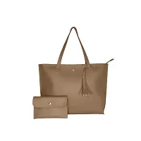 Stylish Brown Artificial Leather Solid Handbags For Women-thumb3