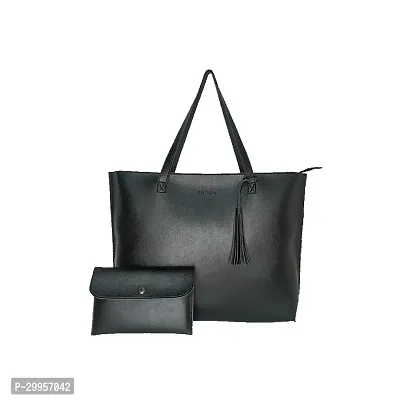 Stylish Black Artificial Leather Solid Handbags For Women-thumb5