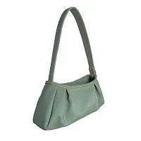 Stylish Green Artificial Leather Solid Handbags For Women-thumb2