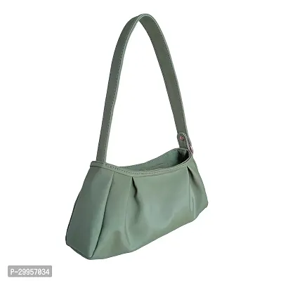 Stylish Green Artificial Leather Solid Handbags For Women-thumb3