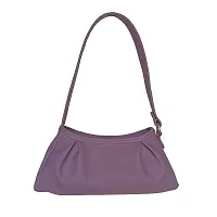 Stylish Purple Artificial Leather Solid Handbags For Women-thumb3