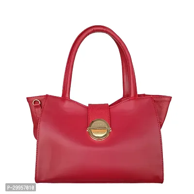 Stylish Red Artificial Leather Solid Handbags For Women-thumb5