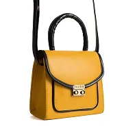 Stylish Yellow Blue Leatherette  Handbags For Women-thumb2