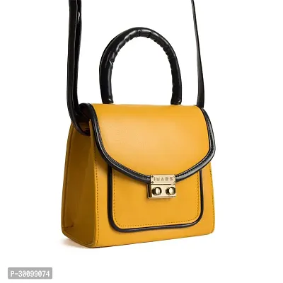 Stylish Yellow Blue Leatherette  Handbags For Women-thumb3