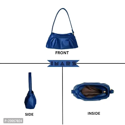 Stylish Blue Artificial Leather Solid Handbags For Women-thumb3