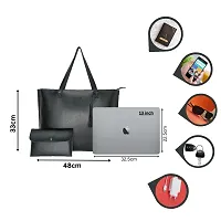 Stylish Black Artificial Leather Solid Handbags For Women-thumb2