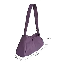 Stylish Purple Artificial Leather Solid Handbags For Women-thumb4