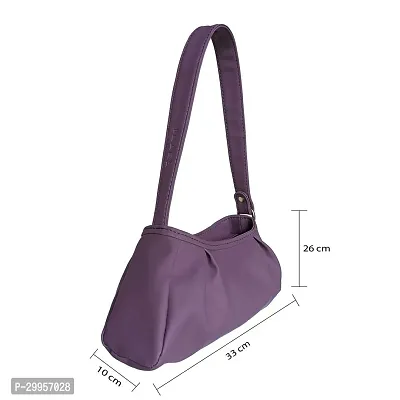 Stylish Purple Artificial Leather Solid Handbags For Women-thumb5