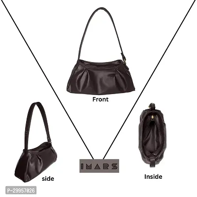 Stylish Brown Artificial Leather Solid Handbags For Women-thumb3