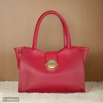 Stylish Red Artificial Leather Solid Handbags For Women-thumb4