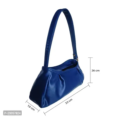 Stylish Blue Artificial Leather Solid Handbags For Women-thumb5