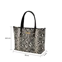 Stylish Black Artificial Leather Printed Handbags For Women-thumb4