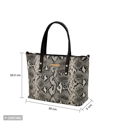 Stylish Black Artificial Leather Printed Handbags For Women-thumb5