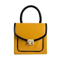 Stylish Yellow Blue Leatherette  Handbags For Women-thumb1