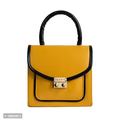 Stylish Yellow Blue Leatherette  Handbags For Women-thumb2