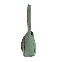 Stylish Green Artificial Leather Solid Handbags For Women-thumb3