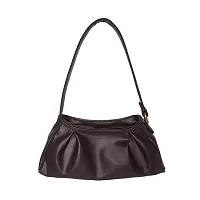 Stylish Brown Artificial Leather Solid Handbags For Women-thumb3