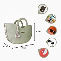 Stylish Green Artificial Leather Solid Handbags For Women-thumb3