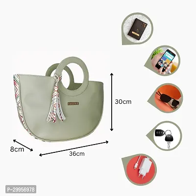 Stylish Green Artificial Leather Solid Handbags For Women-thumb4