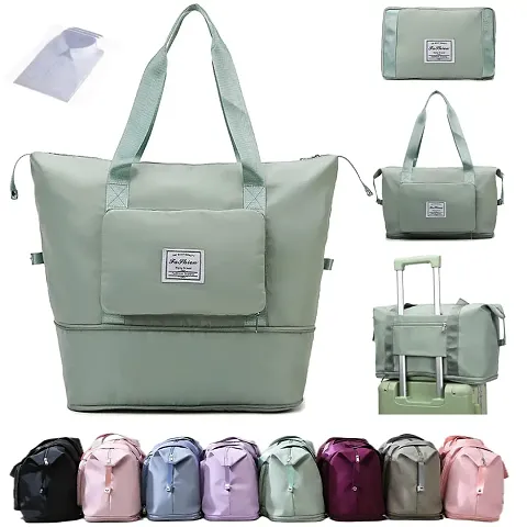 KuJo Duffle Bags for Travel | Shoulder Bag | Expandable Folding Travel Bag Unisex | Waterproof Luggage Bag for Travel | Travel Bags for Luggage | Travel Organizer | Foldable Bag