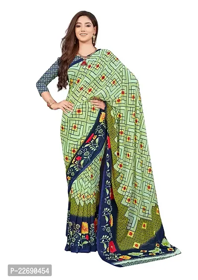 Manharika Renial Designer Daily Wear Printed Designer Saree With Unstiched Blouse Piece Design 10