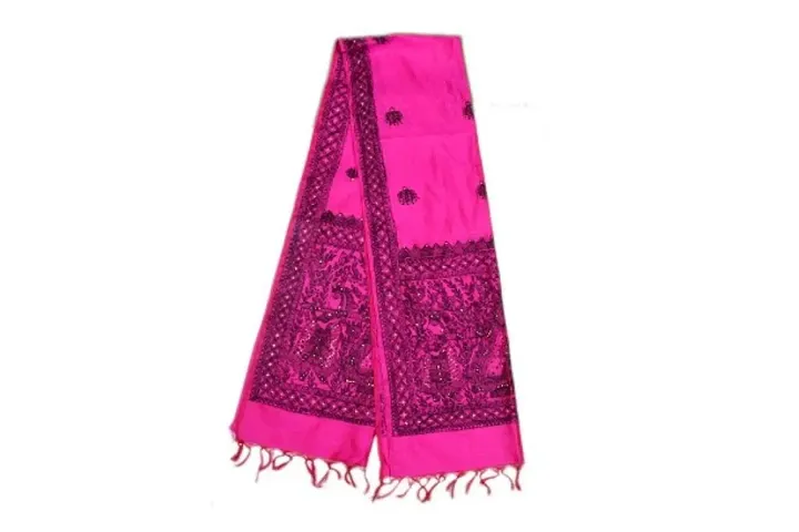 Stylish Dupion Silk Digital Print Shawls For Women