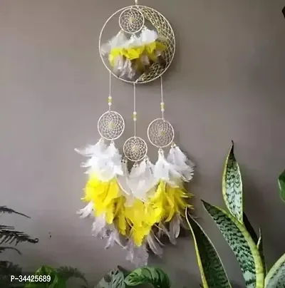 Feather Dream Catcher Wall Hanging-thumb0