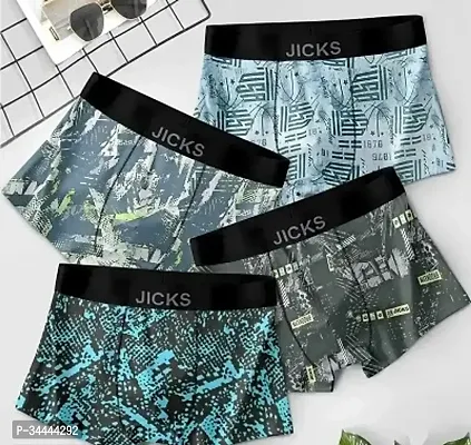 Stylish Multicoloured Cotton Printed Briefs For Men Pack Of 4-thumb0