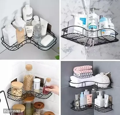 VEDANSHI (Combo offer) Self-Adhesive Multipurpose Bathroom Shelf for Wall/Kitchen Corner/Storage Organizer/Rack Shelf/Bathroom Accessories/Bathroom shelves/L shape corner