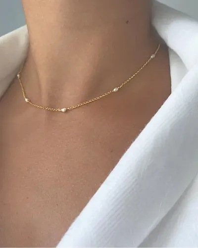 Handcrafted Gold Plated Brass Pearl Necklaces