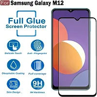 Samsung M12 / A12 / F12 Tempered Glass | Screen Protector Full Glue Coverage Edge to Edge Tempered Glass for Samsung Galaxy M12 / A12 / F12-thumb1