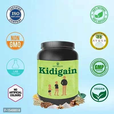 Nutriley Kidigain - Nutritional Supplement for Kids kids height and weight increase products, kids height and weight gainer powder, kids height , kids height growth American Ice Cream Flavour 500 G-thumb4