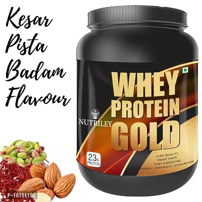 Nutriley whey Protein Gold, Body  Muscle Gainer Whey Protein Supplement, Muscle Gainer Whey Protein, Muscle Gainer, Body Gainer, Body Gainer Supplement, Muscle Gainer-1 KG Kesar Pista Badam Flavour