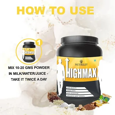 Buy Nutriley Highmax Height Growth Powder For Helps To Grow Taller 100% ...