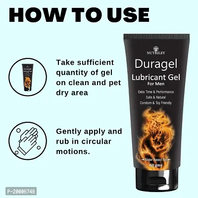 Nutriley Duragel Lubricant Gel for Men  Boys Extra Time  Pleasure Non-Sticky Gel 50 G-thumb2