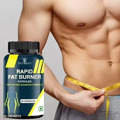 Nutriley Rapid Fat Burner Capsules Fat Burner Capsule for Weight Loss, Helps in Fat Cutter, Fat Loss Capsule, Belly Fat,Slim Body Shape, | Fat Burner Capsule | Weight Loss Product (60 Capsules)-thumb0