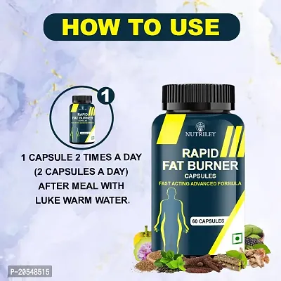 Nutriley Rapid Fat Burner Capsules Fat Burner Capsule for Weight Loss, Helps in Fat Cutter, Fat Loss Capsule, Belly Fat,Slim Body Shape, | Fat Burner Capsule | Weight Loss Product (60 Capsules)-thumb3