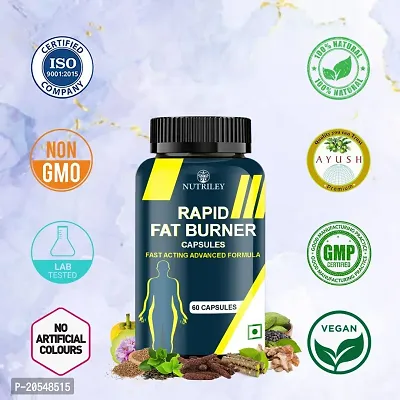 Nutriley Rapid Fat Burner Capsules Fat Burner Capsule for Weight Loss, Helps in Fat Cutter, Fat Loss Capsule, Belly Fat,Slim Body Shape, | Fat Burner Capsule | Weight Loss Product (60 Capsules)-thumb4